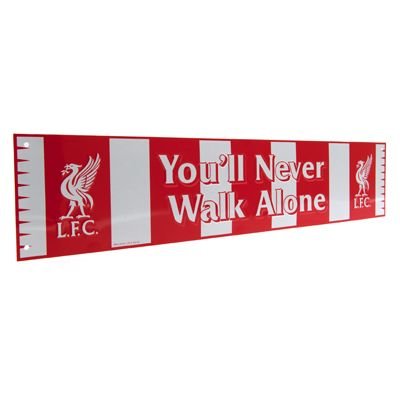 Liverpool FC ป้ายโลหะ ลายผ้าพันคอ ลิเวอร์พลู You'll Never Walk Alone