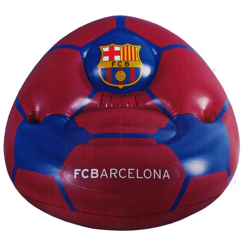 FC Barcelona เก้าอี้โซฟาเป่าลม บาร์เซโลน่า ขนาด 1 ที่นั่ง พร้อมช่องใส่แก้ว 2
