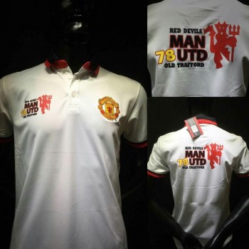 Manchester United FC เสื้อโปโล แมนยู Man Utd 78 สีขาว 2