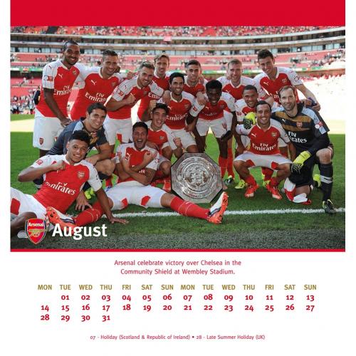Arsenal FC ปฏิทินตั้งโต๊ะ 2017 อาร์เซน่อล-3