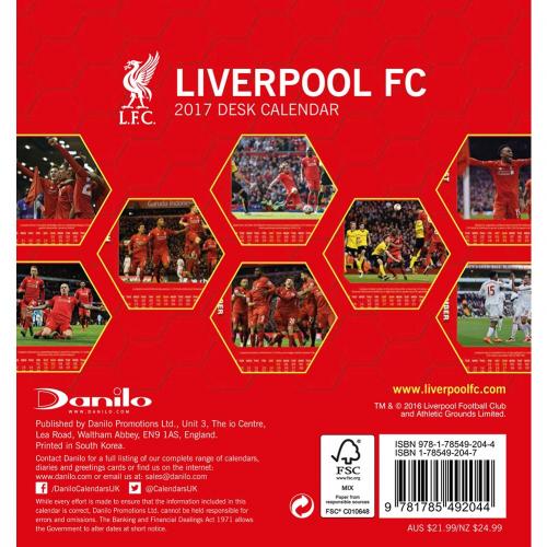 Liverpool FC ปฏิทินตั้งโต๊ะ 2017 ลิเวอร์พลู-2