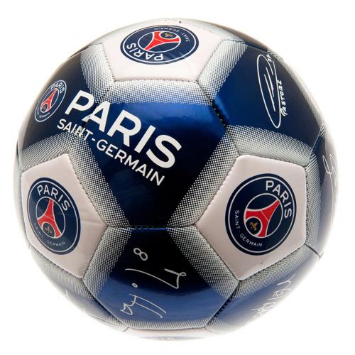 Paris Saint Germain F.C. ลูกฟุตบอล PSG พร้อมรูปลายเซ็นต์นักเตะ-1